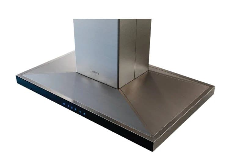 Elica Salice 36" Stainless Steel With Black Glass Island Hood - ESL636S3