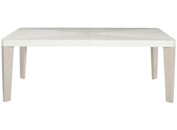 Bernhardt Axiom Dining Table, Linear White & Grey Finish