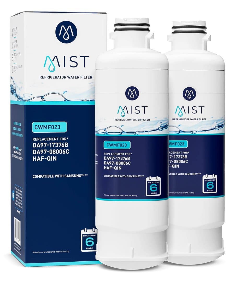 Glacier Fresh Twist-in Refrigerator Water Filter DA97-17376B Replacement for Samsung HAF-QIN/EXP RF28R7201SR 5-Pack