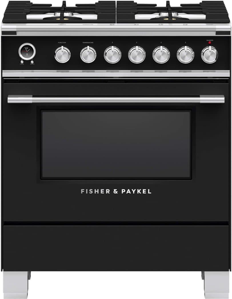 Fisher & Paykel 30" Dual Fuel Range Black