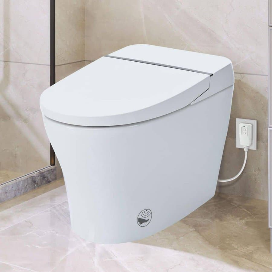 Catalina Elongated Bidet Toilet with Auto Flush, Heated Seat, Knob Control