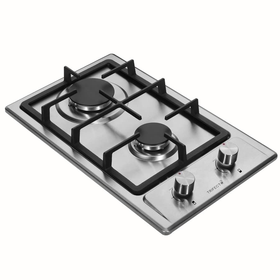 Trifecte Silver 2 Burner Cooktop TRI-JZS32003N1