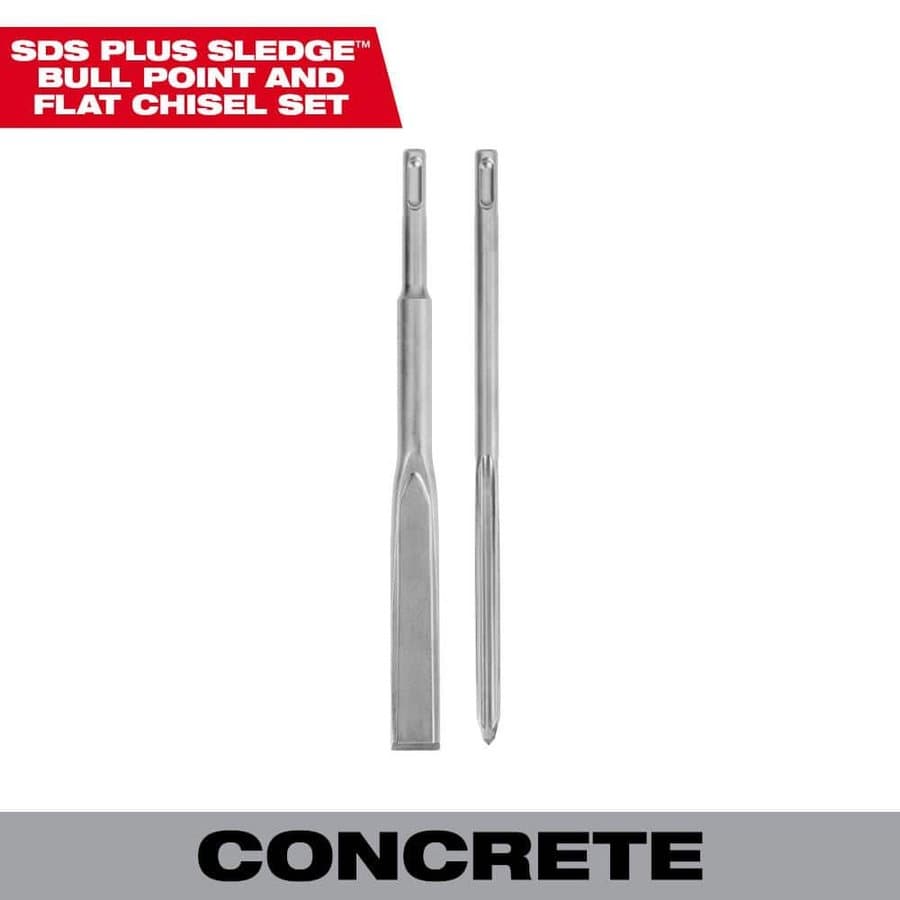SLEDGE SDS-PLUS Bull Point and Flat Chisel Set (2-Pack)