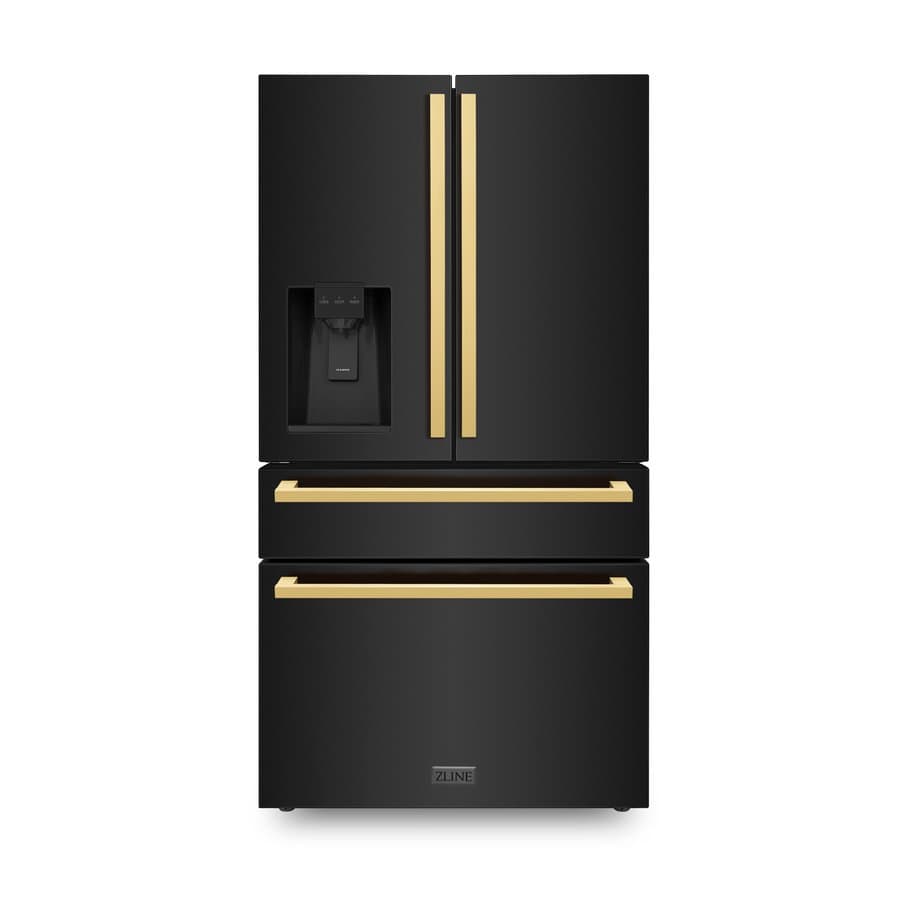 ZLINE KITCHEN & BATH Counter-Depth Refrigerators Black Stainless