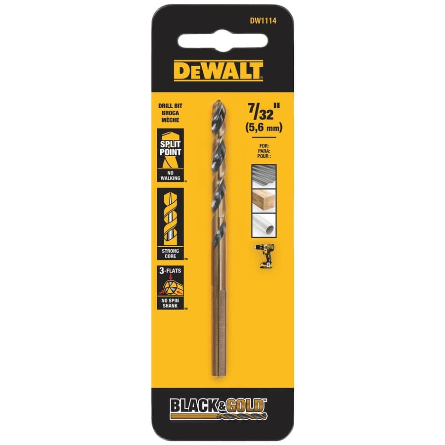 DEWALT x 1-5/8-in Titanium nitride coated HSS Jobber length Twist Drill Bit