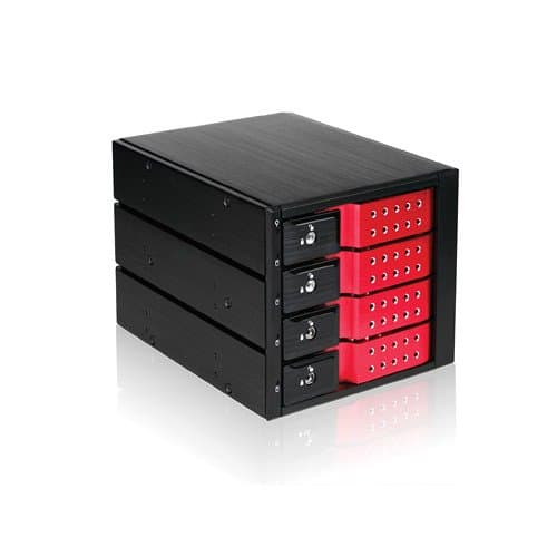 iStarUSA BPN-DE340SS SAS/SATA 6.0 Gb/s Tray-Less Hot-Swap Cage (Red)