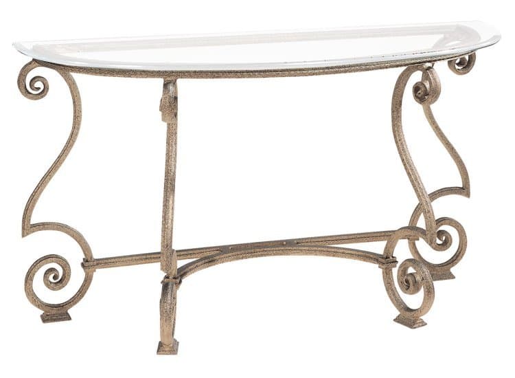 Bernhardt Solano Console Table Base, Aged Bronze