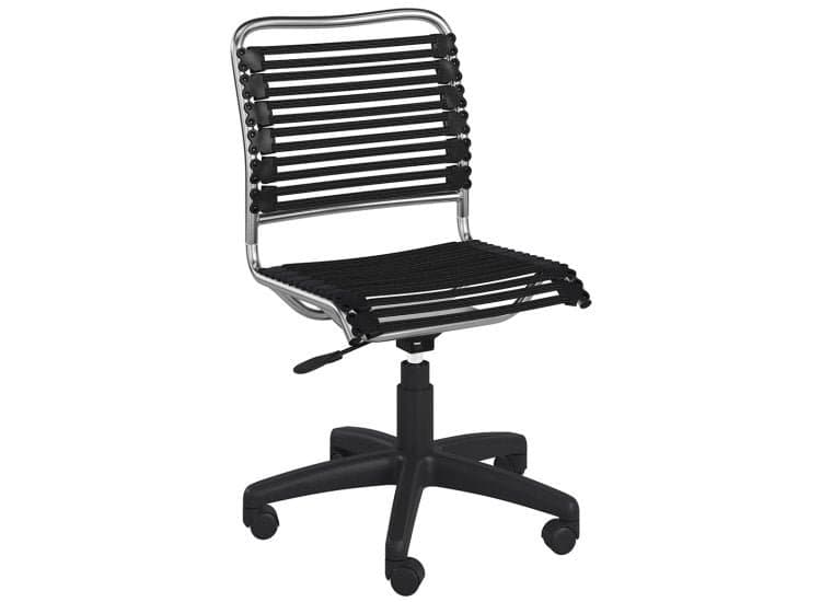 Euro Style Black Bungie Allison Low Back Office Chair