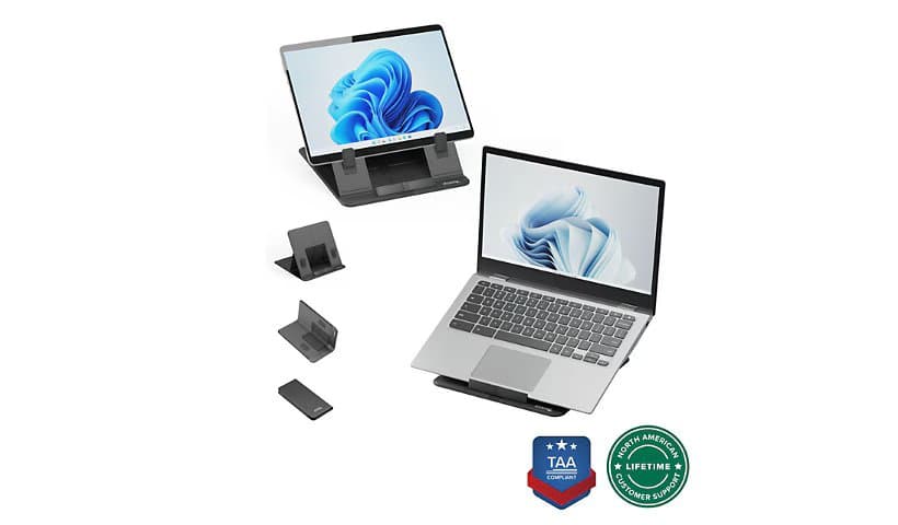 Plugable Portable Foldable Laptop and Tablet Stand (Black)