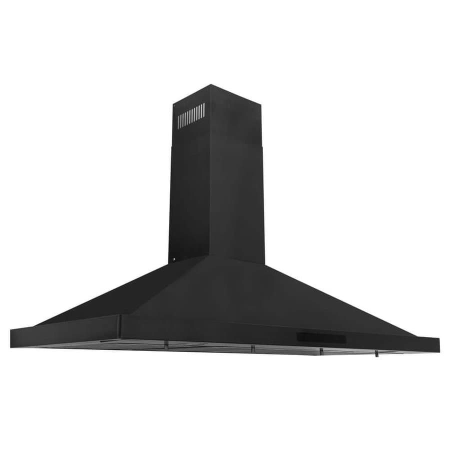 42 in. 400 CFM Convertible Vent Wall Mount Range Hood in Black Stainless Steel