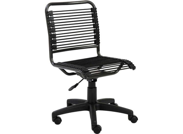Euro Style Bungie Black Low Back Office Chair