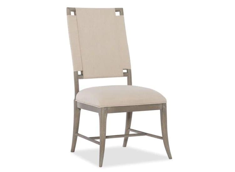 Hooker Furniture Affinity Greige Oak Sling Upholstered Side Dining Chair