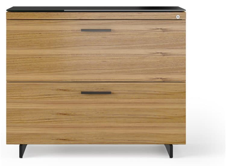 BDI Sequel 20 6116 Natural Walnut/Black Lateral File Cabinet