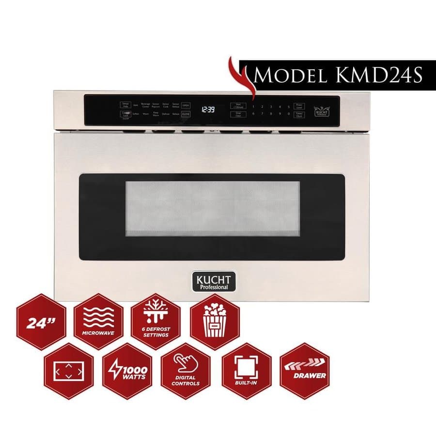 Kucht 1.2 Built-In Microwaves 24 Stainless Steel