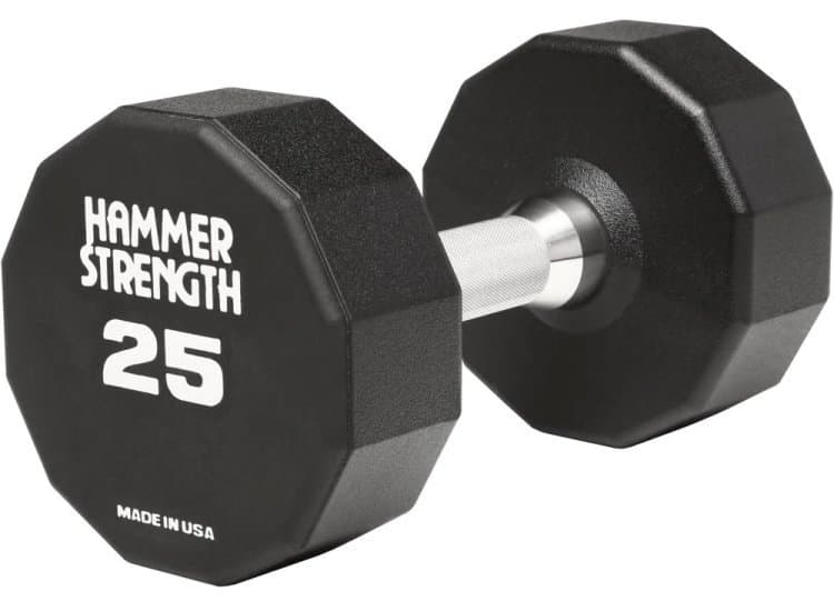 Life Fitness Hammer Strength 25 lb 12-Sided Urethane Dumbbell (Each)