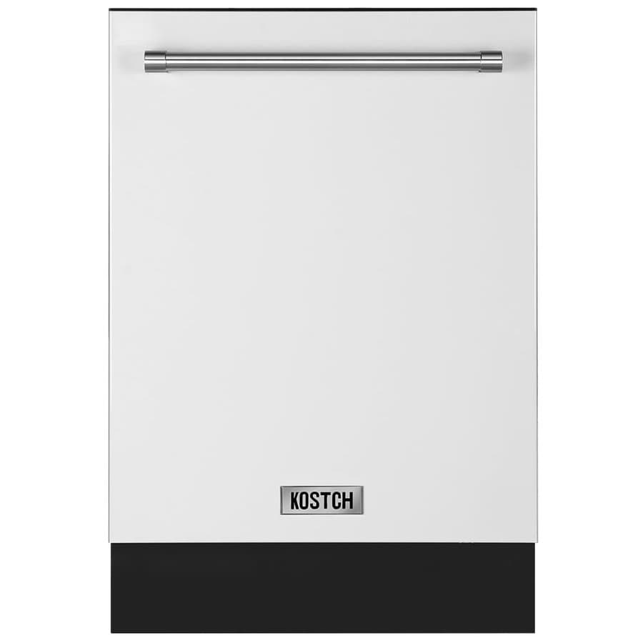 KOSTCH 24-in Top Control Built-in Dishwasher ( White ) With Third Rack, Customize the cycles , 47-Decibel