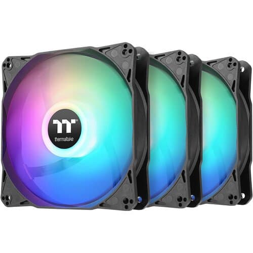 Thermaltake LE120 ARGB Sync PC Cooling Fan (3-Fan Pack, Black)