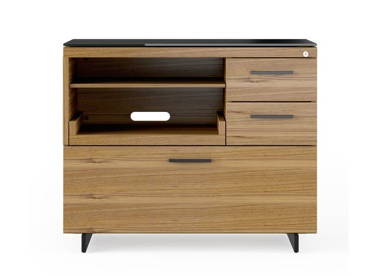 BDI Sequel 20 6117 Natural Walnut/Black Multifunction Cabinet