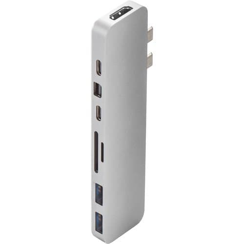 HYPER HyperDrive PRO 8-in-2 USB Type-C Hub for MacBook Pro & Air Laptops (Silver)