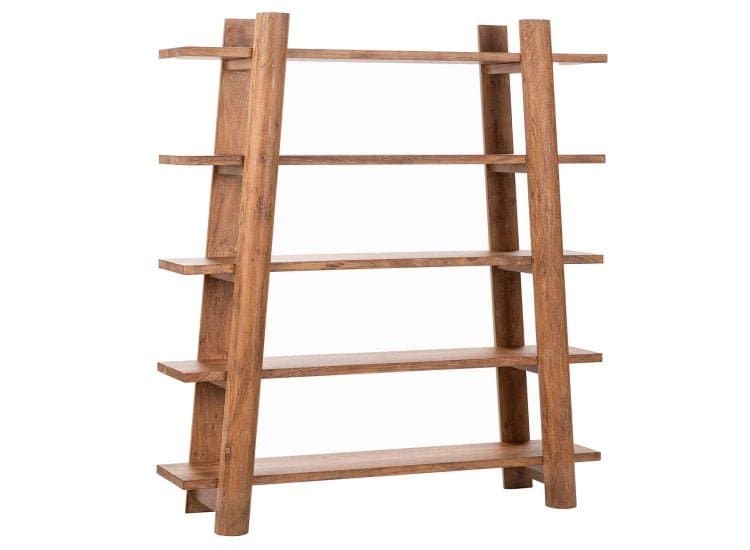 Classic Home Pomona Bookcase Solid Wood, Golden Wheat