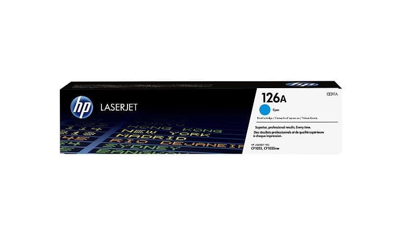 HP 126A (CE311A) Original Standard Yield Laser Toner Cartridge-Single Pack-Cyan-1 Each