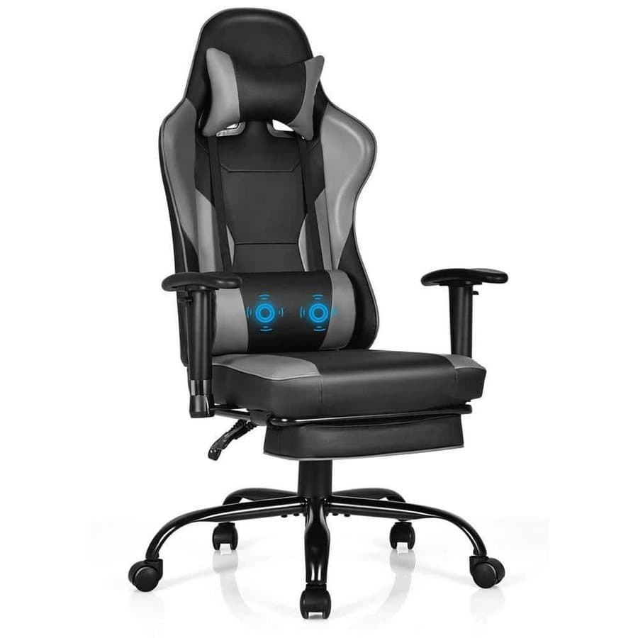 Gymax Racing Massage Gaming Chair
