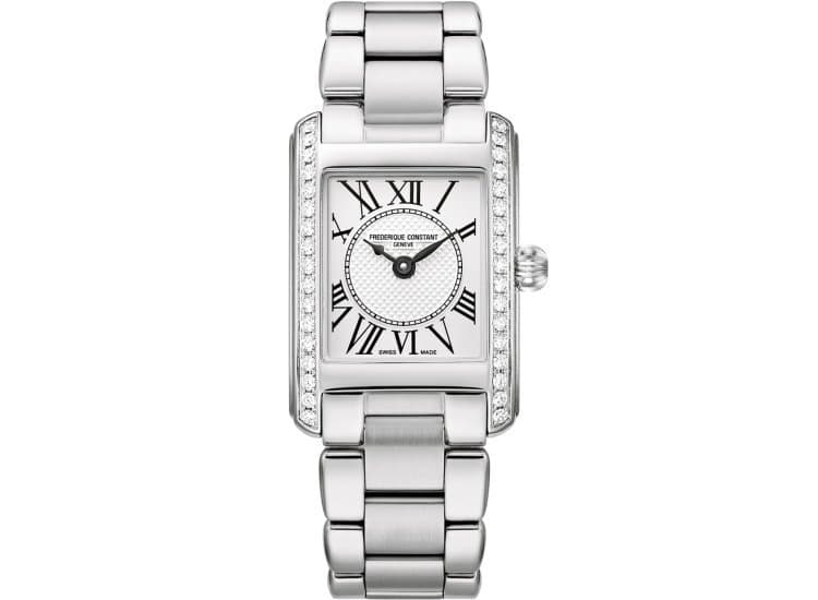 Frederique Constant Classics Carree Watch 21mm x 21mm with White Dial