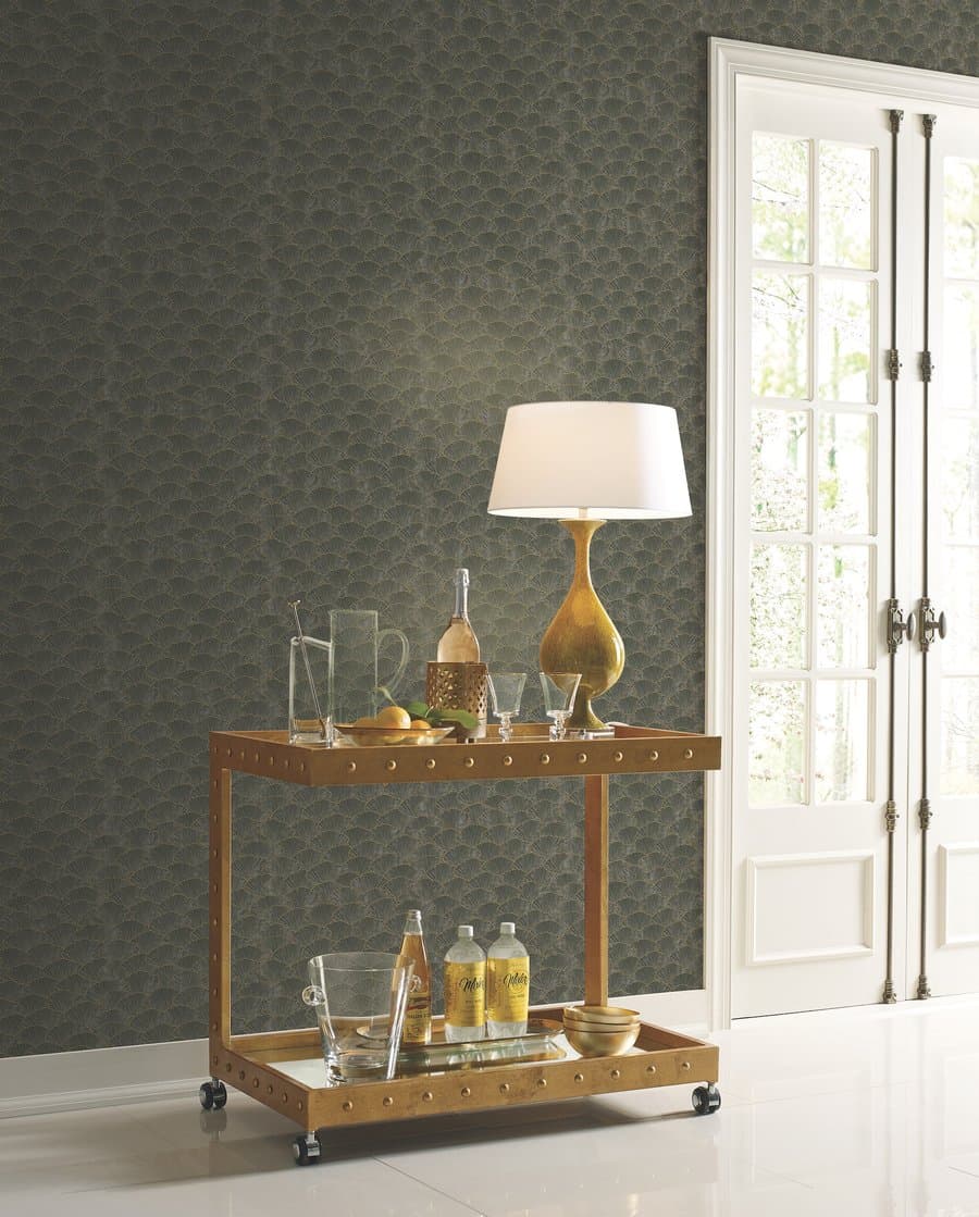 York Wallcoverings 60.8-sq ft Gray Non-woven Ivy/Vines Unpasted Wallpaper