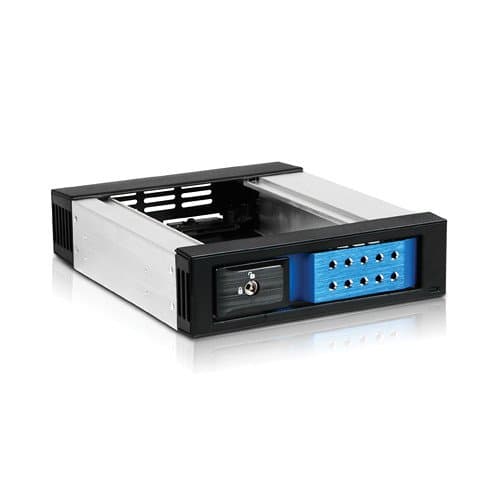 iStarUSA 5.25" to 1 x 3.5" Trayless SATA/SAS Hot-Swap Cage Blue