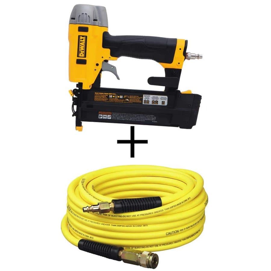 Pneumatic 18-Gauge 2 in. Brad Nailer Kit and 50 ft. x 1/4 in. Air Hose