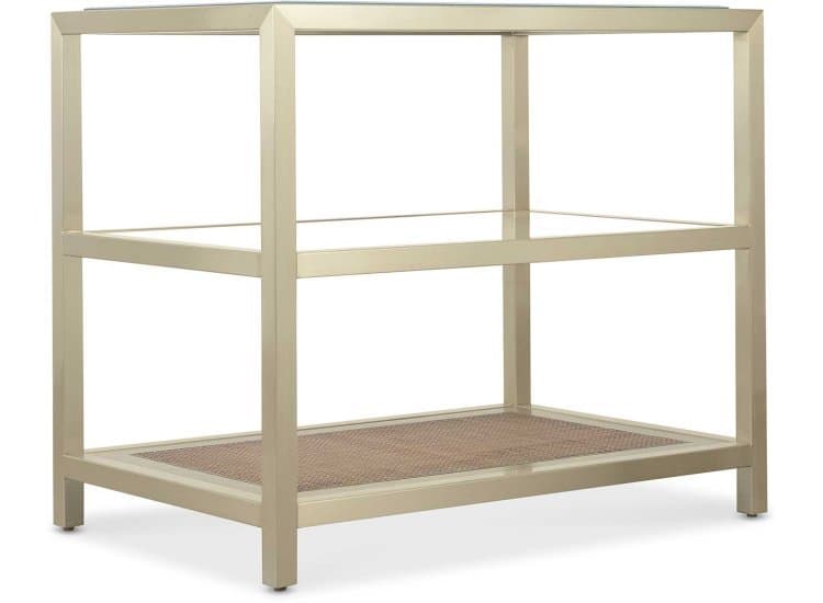 Hooker Furniture Melange End Table in Glass | Steel