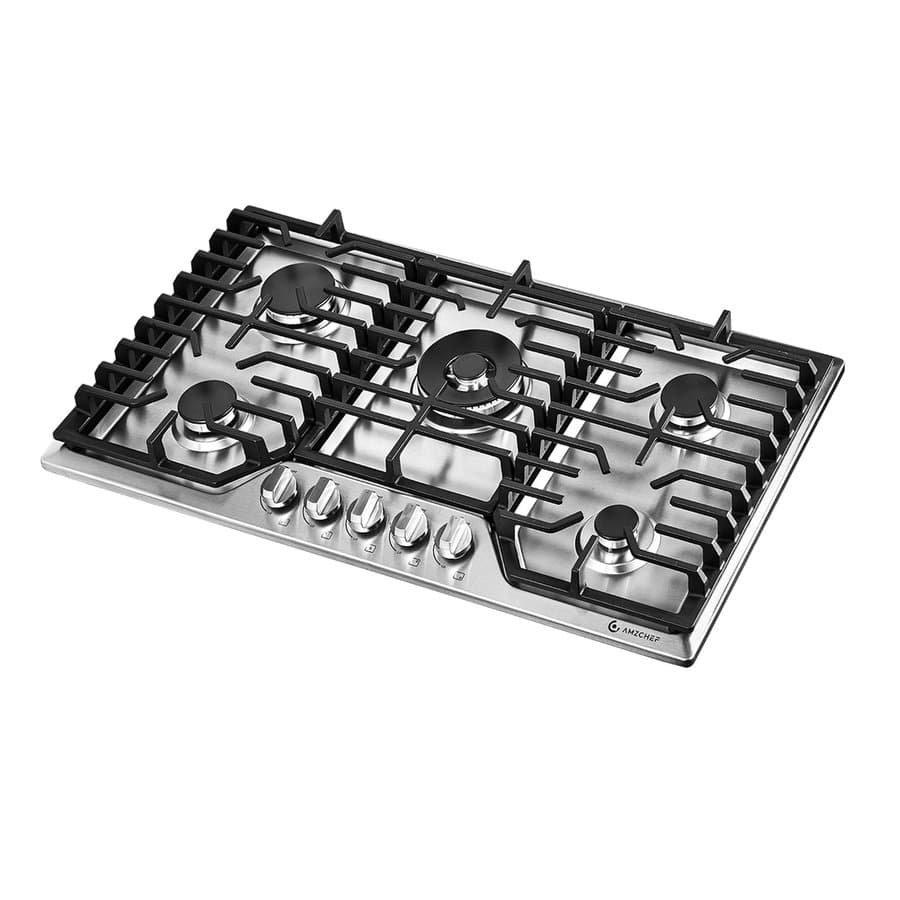 30" Stainless Steel Gas 5 Burner Cooktop With Difference Size Power Burner 3W0AMFHG-05D-ST-ZJ-LZ