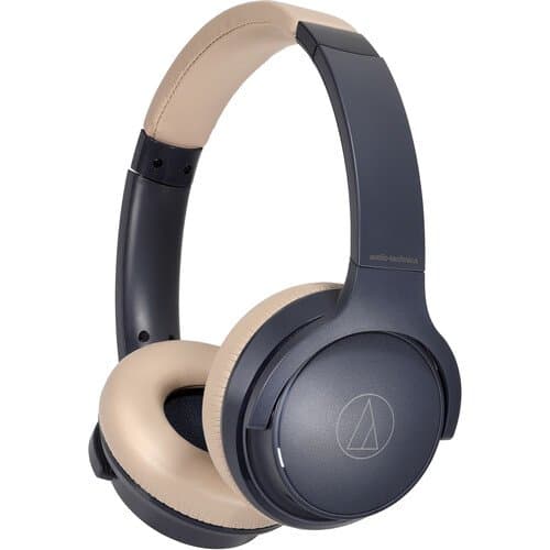 Audio-Technica ATH-S220BT Wireless On-Ear Headphones (Navy Blue)
