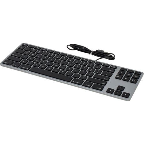 Matias RGB Backlit Wired Aluminum Tenkeyless Keyboard (Space Gray)