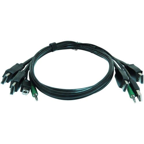 IPGard KVM USB DisplayPort Cable with Audio, TAA Compliant (6')