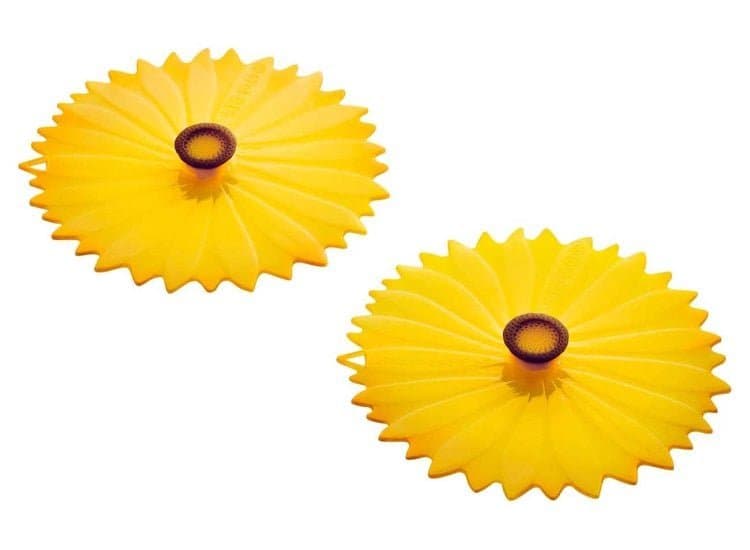 Charles Viancin 4" Set of 2 Sunflower Silicone Drink Covers