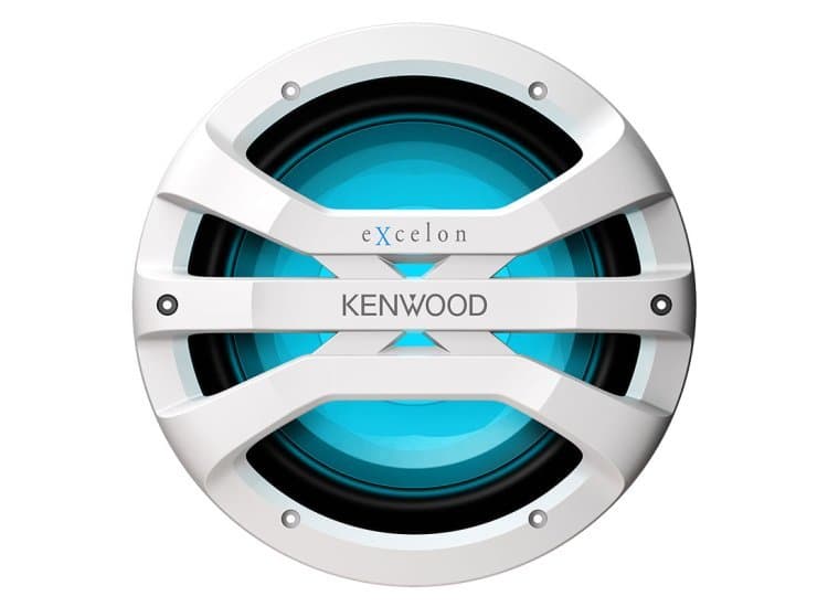 Kenwood eXcelon 10-Inch Marine Subwoofer with Illumination, White