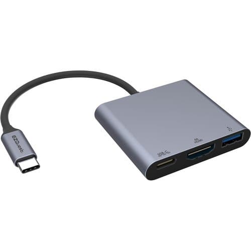 EZQuest 3-Port USB Type-C Multimedia Adapter with Charging