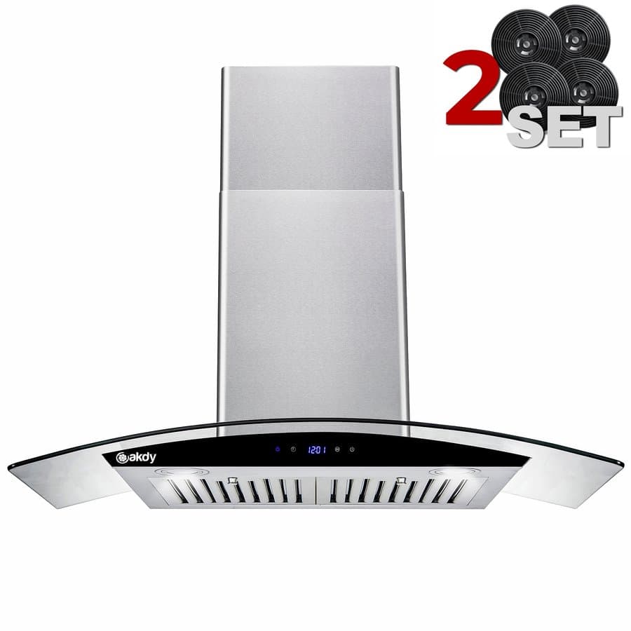 AKDY 30 inch Convertible 217-CFM Stainless Steel Wall-Mounted Range Hood