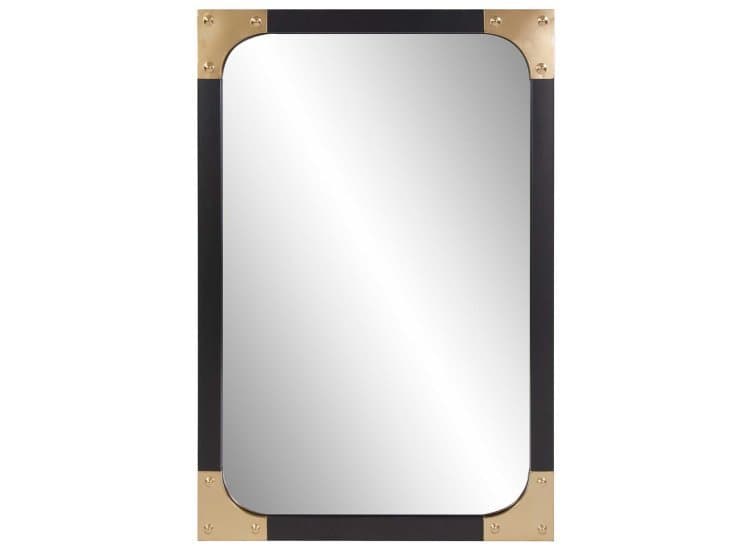 Howard Elliott Atlas Mirror, Matte Black Finish