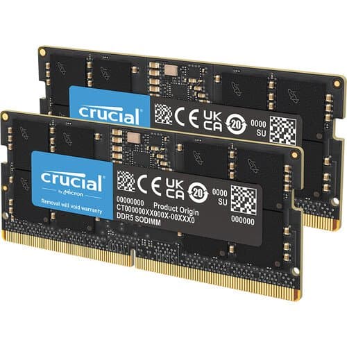 Crucial 16GB DDR5 4800 MHz SO-DIMM Memory Kit (2 x 8GB)