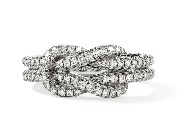 John Hardy Love Knot Ring with Diamonds
