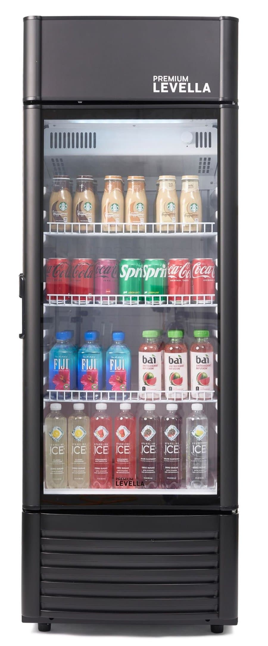 Premium Levella 22.64'' W Freestanding 168 Cans (12 oz.) 6.5 Cubic Feet Beverage Cooler with Glass Door