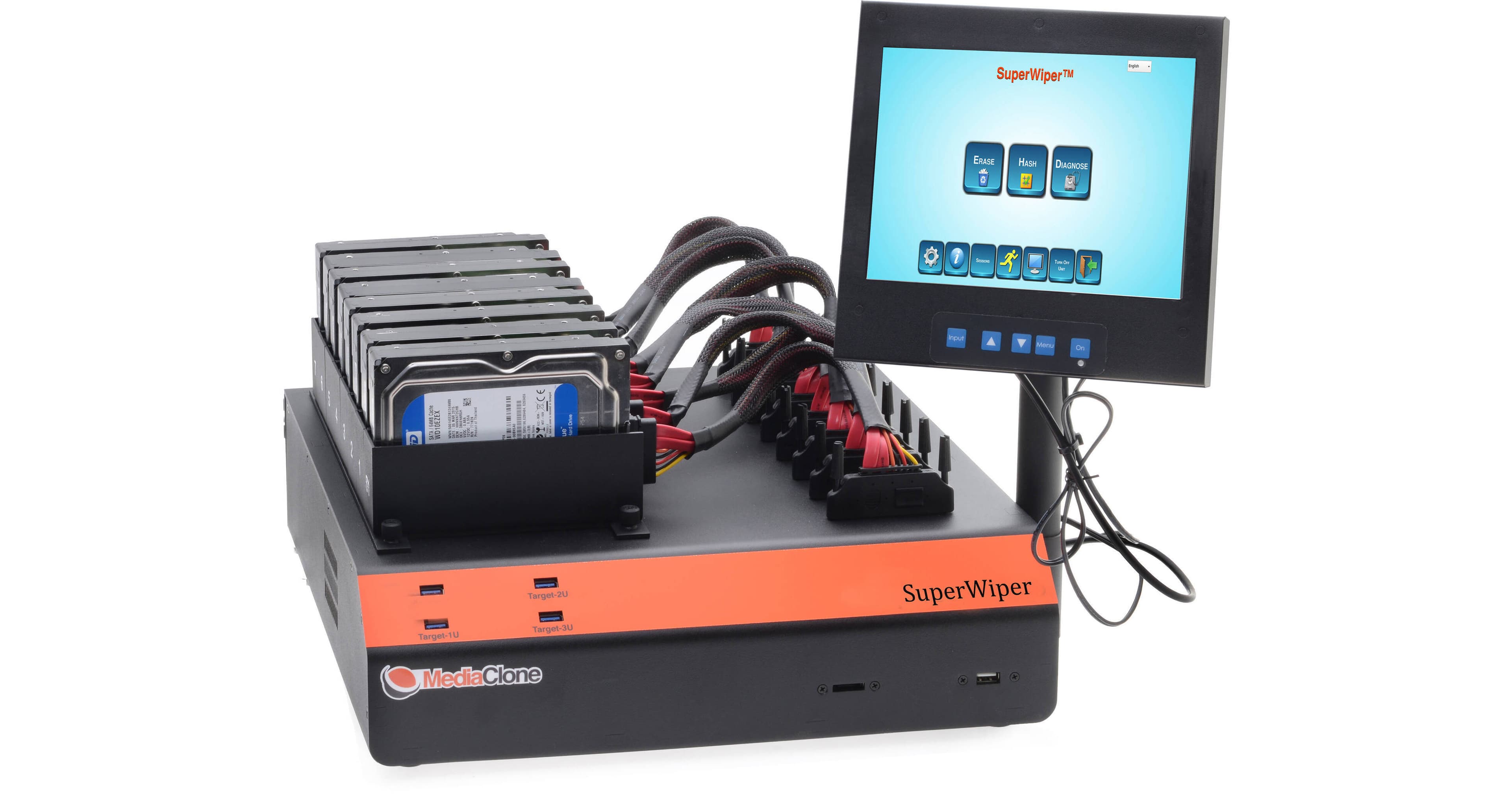MediaClone SuperWiper Desktop Pro 8 Gen-3 for SAS/SATA, USB 3.0 & NVMe