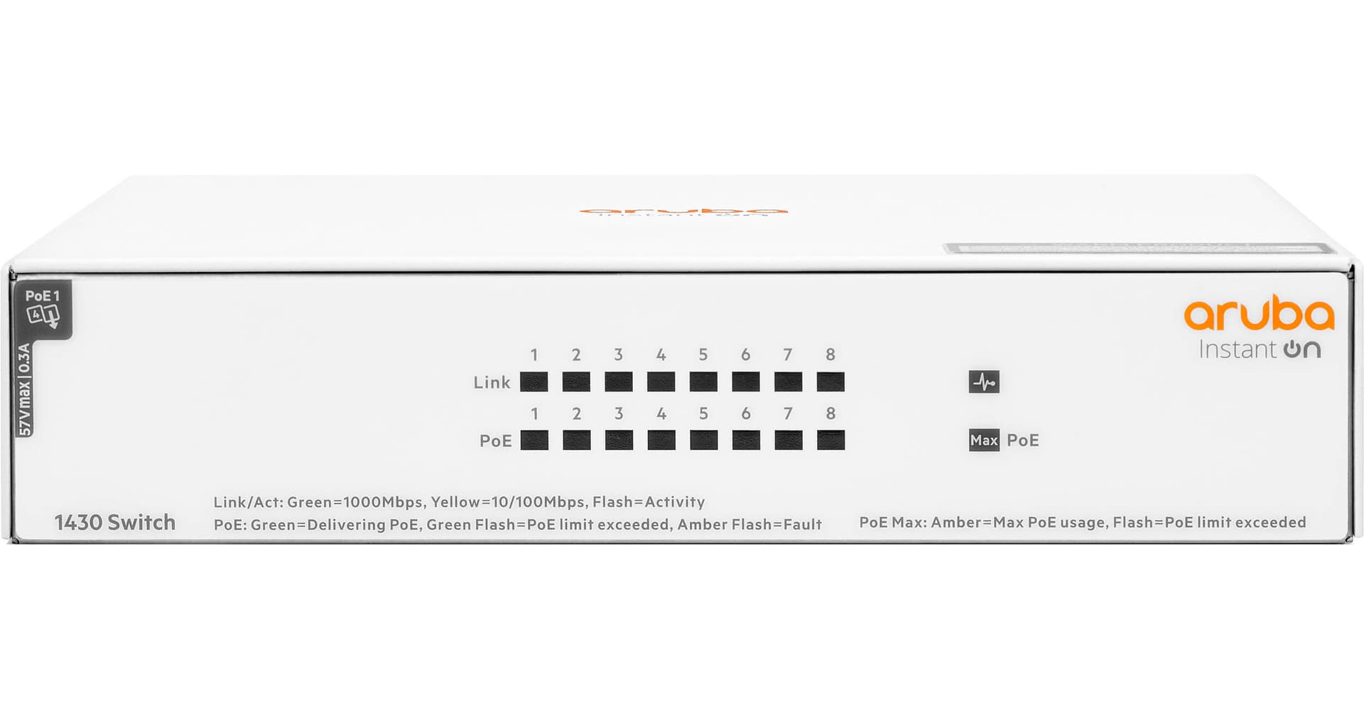 HPE Networking Instant On 1430 8-Port PoE Unmanaged Switch