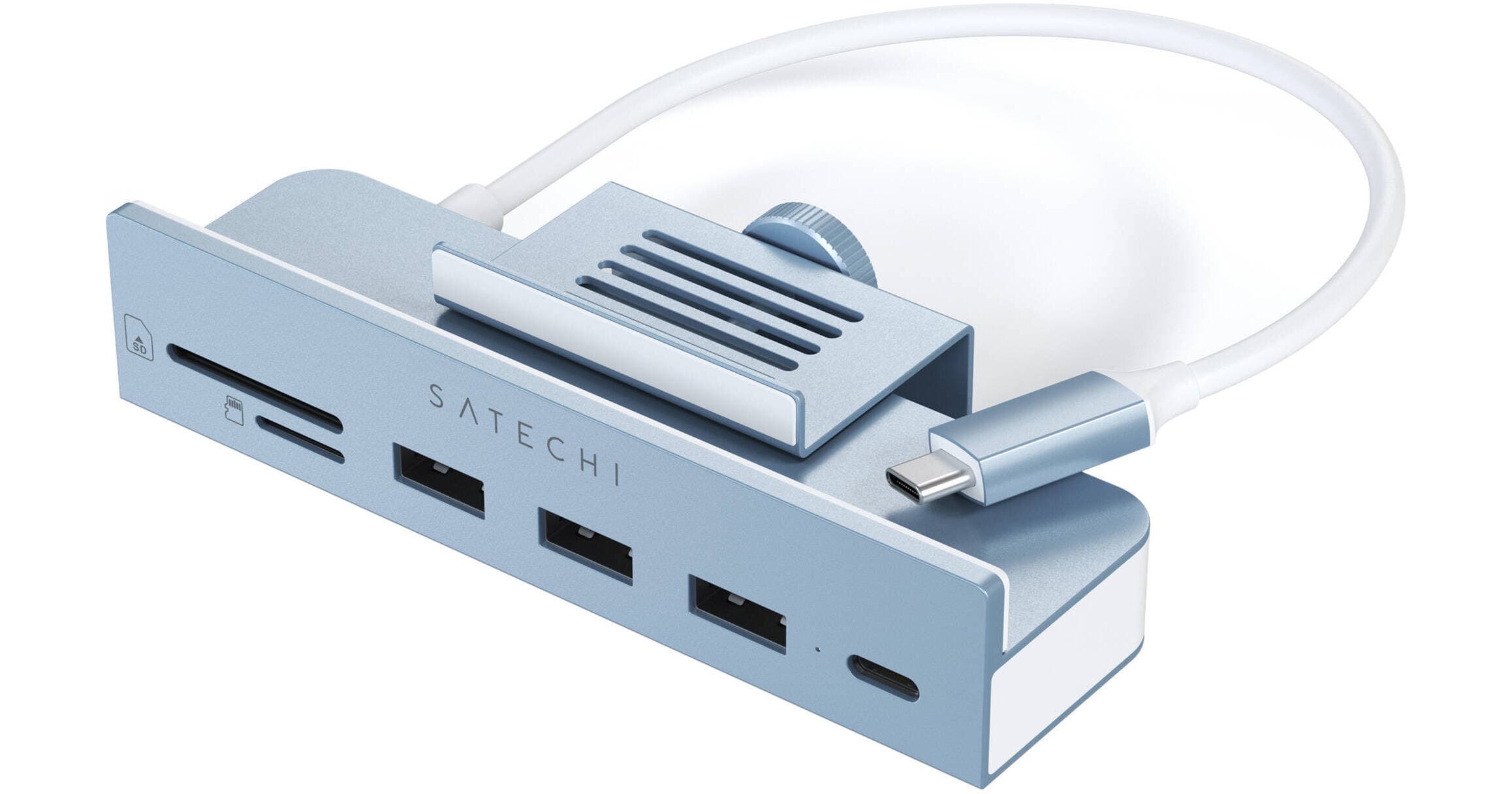Satechi 6-in-1 USB Type-C Hub Clamp for 24" iMac (Blue)