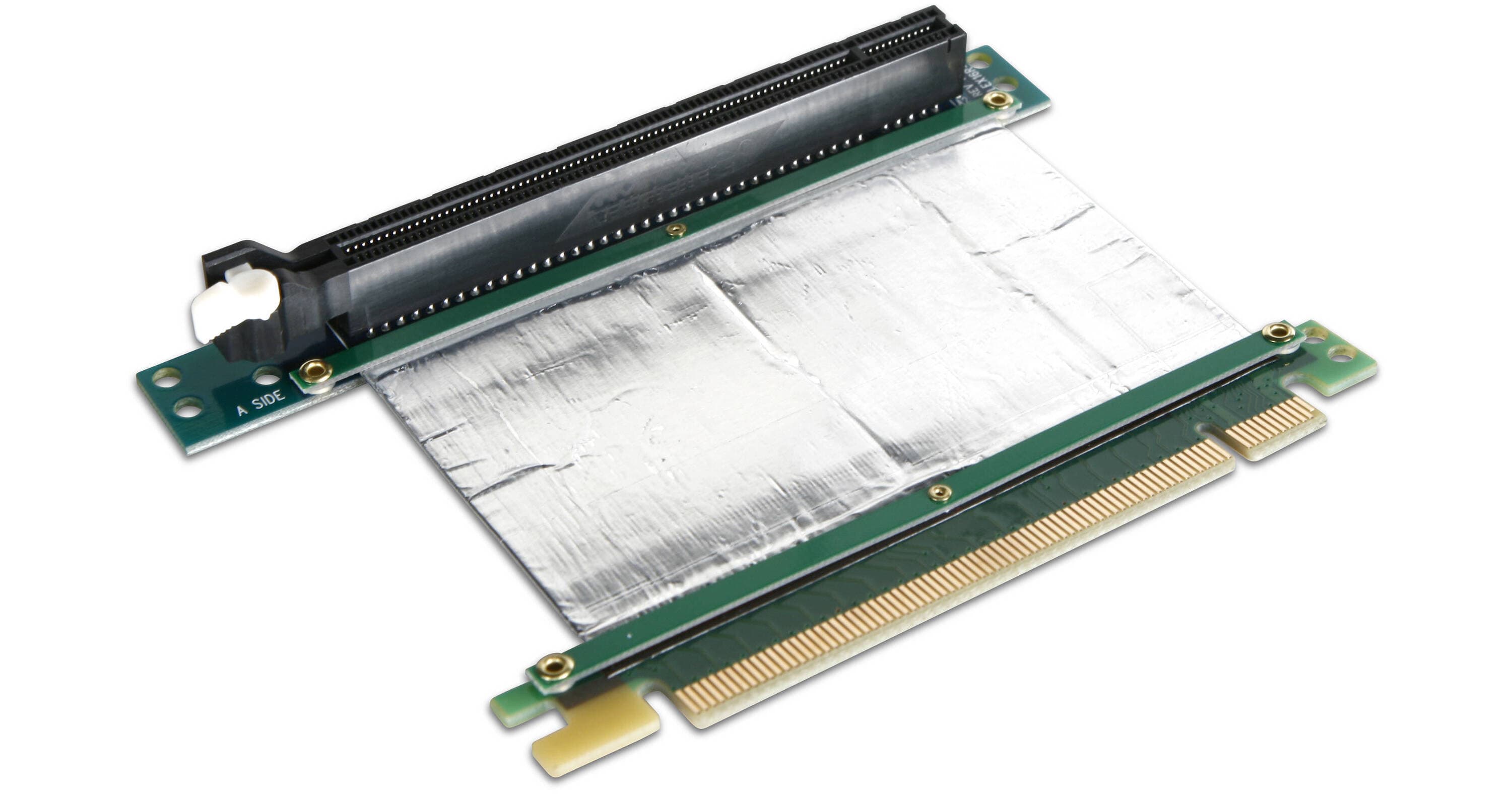 iStarUSA 16 x PCIe to 16 x PCIe Reversed Riser Card with 2" Ribbon Cable