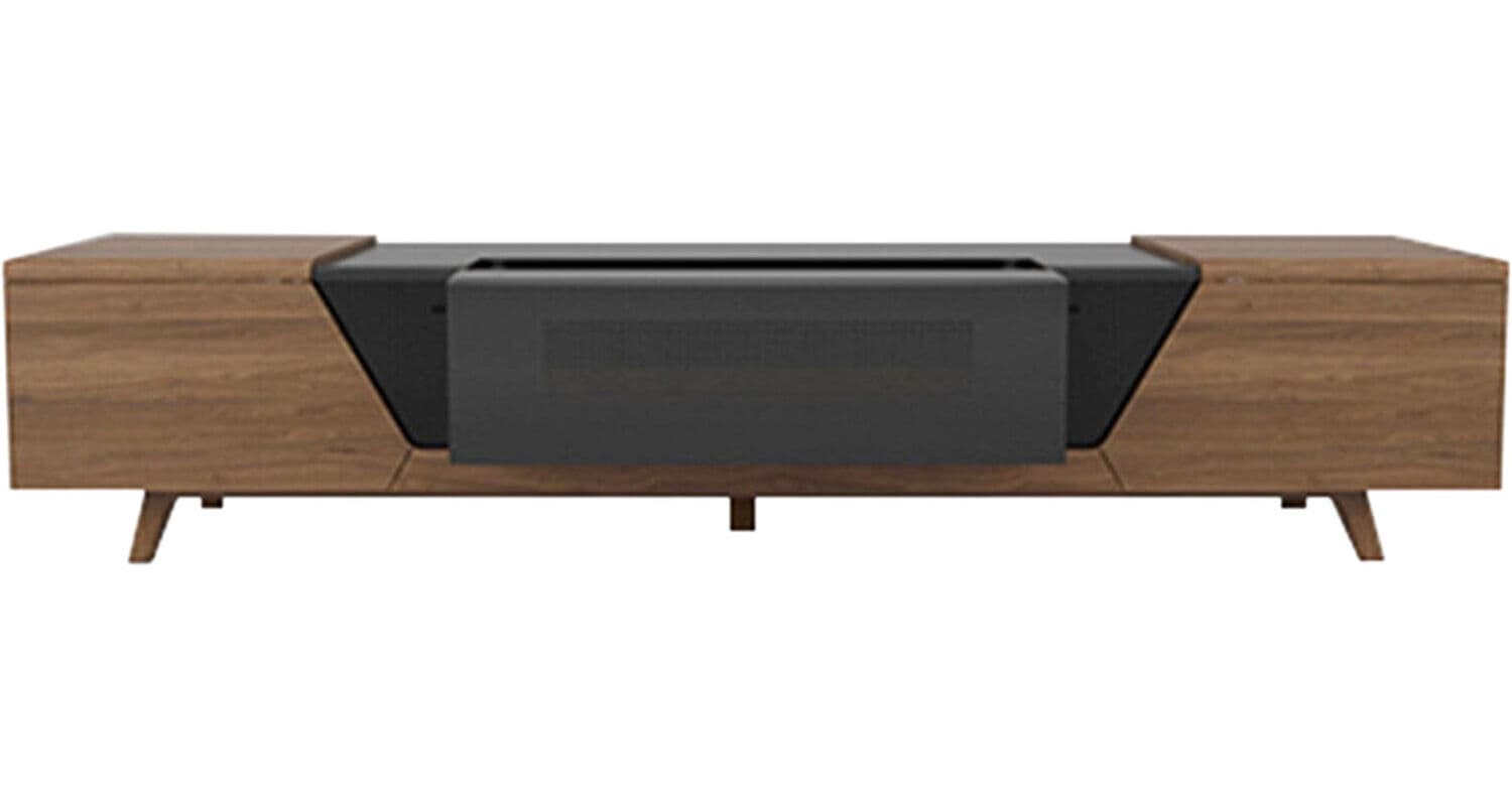 AWOL Vision IC-W100 Smart Cabinet for Ultra Short-Throw Projectors with 100" Screens (Walnut)