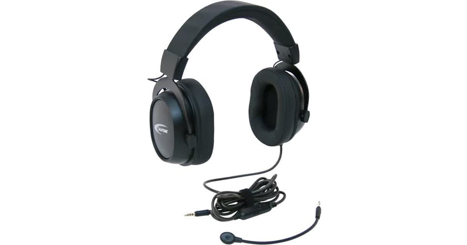 Califone GS3000 Over-Ear Headphones with Removable Gooseneck Microphone (Black)