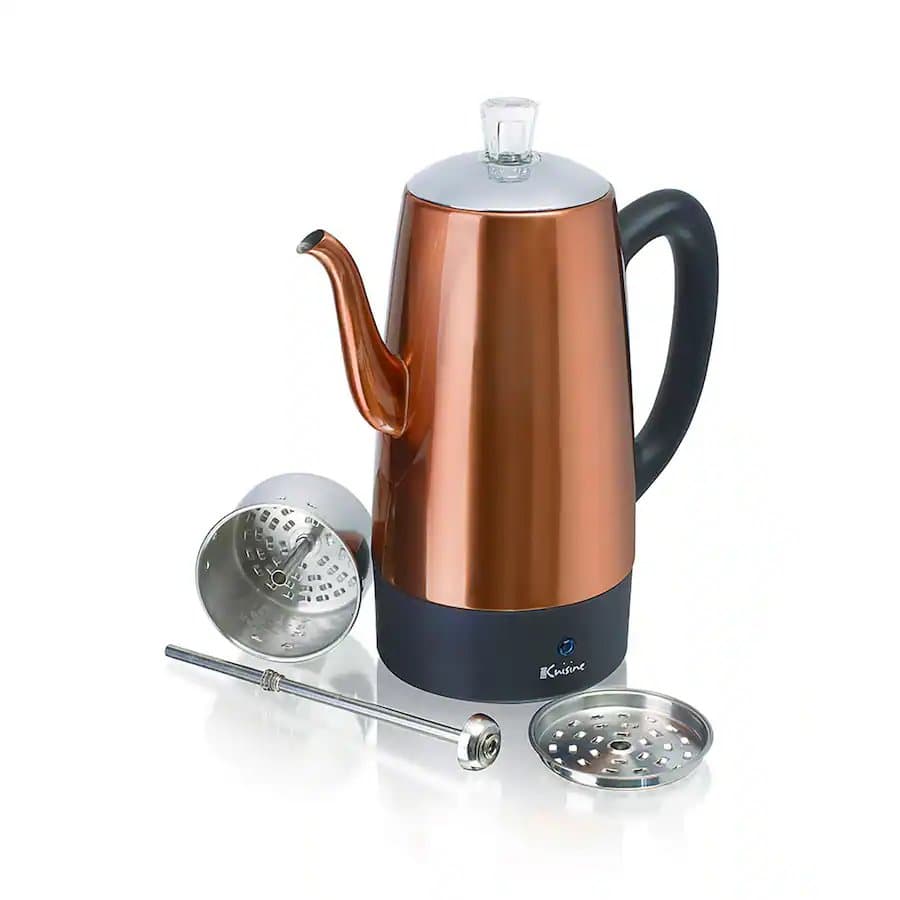 Euro Cuisine PER12 Stainless Steel Electric Coffee Percolator, 12 Cup